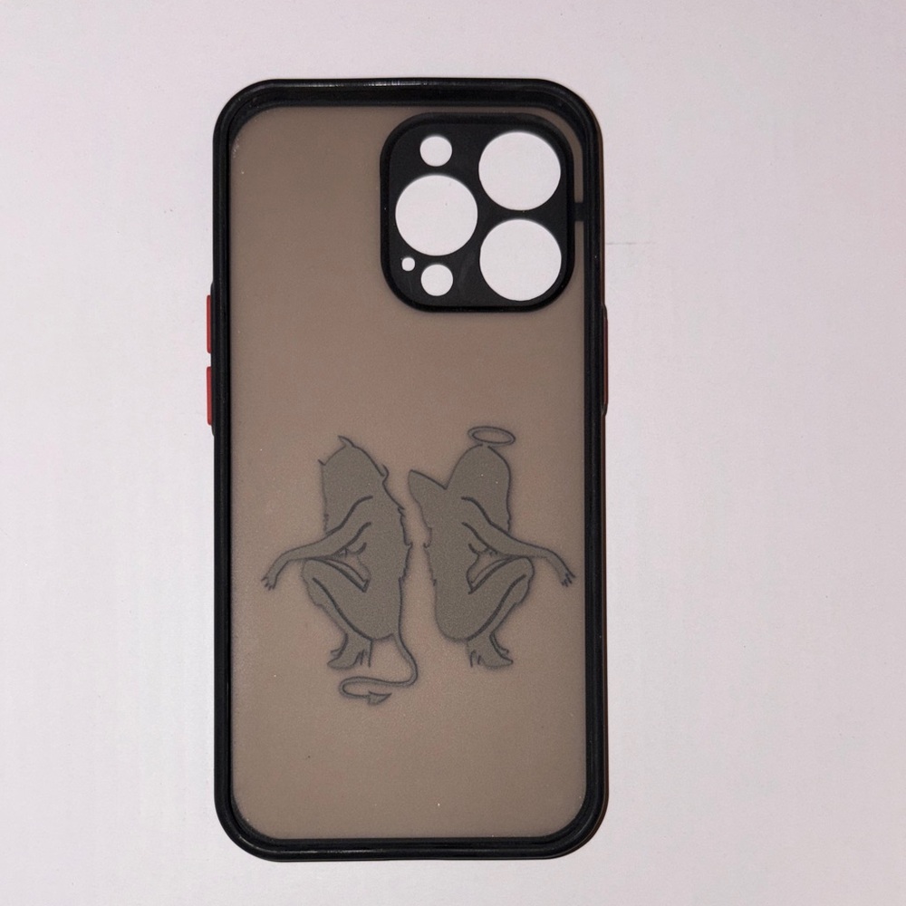 SHEIN Black and Red Artistic Phone Case - Picture 2 of 2
